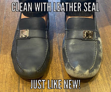 Load image into Gallery viewer, LeatherSeal Leather shoe cleaner Leather Boots cleaner conditioner Clean loafers before and after photo
